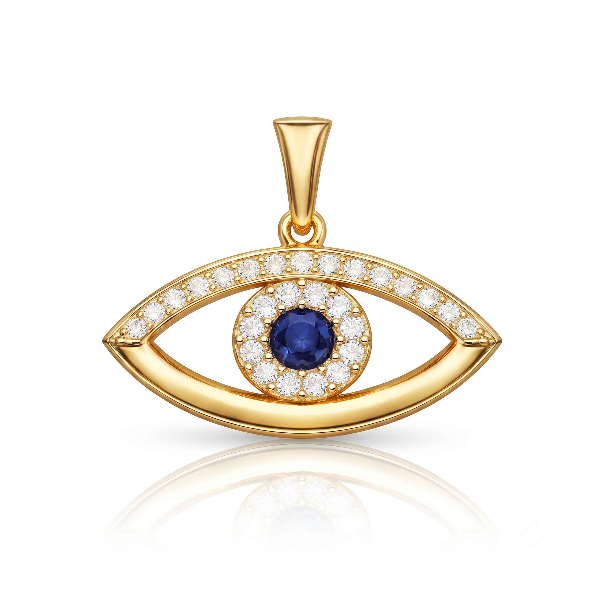 Sapphire Evil Eye Pendant