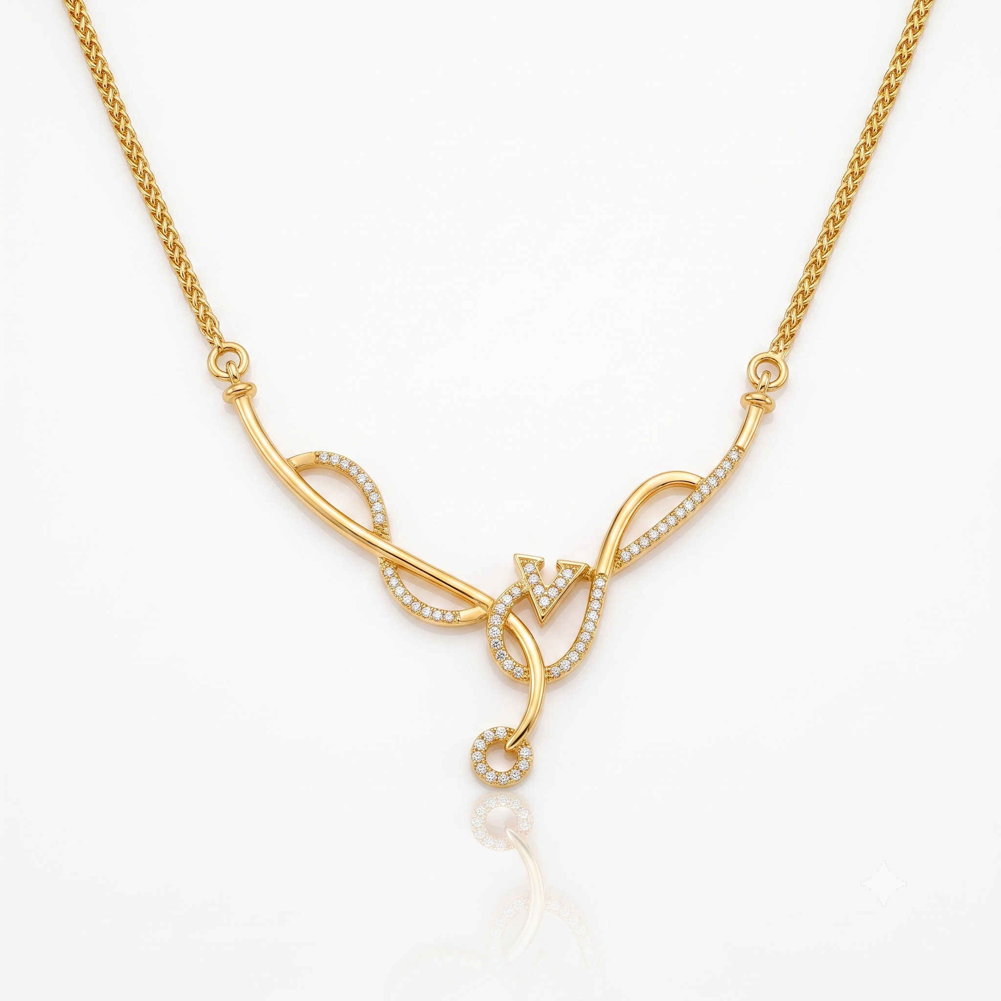 Valora Intertwined Drop Necklace