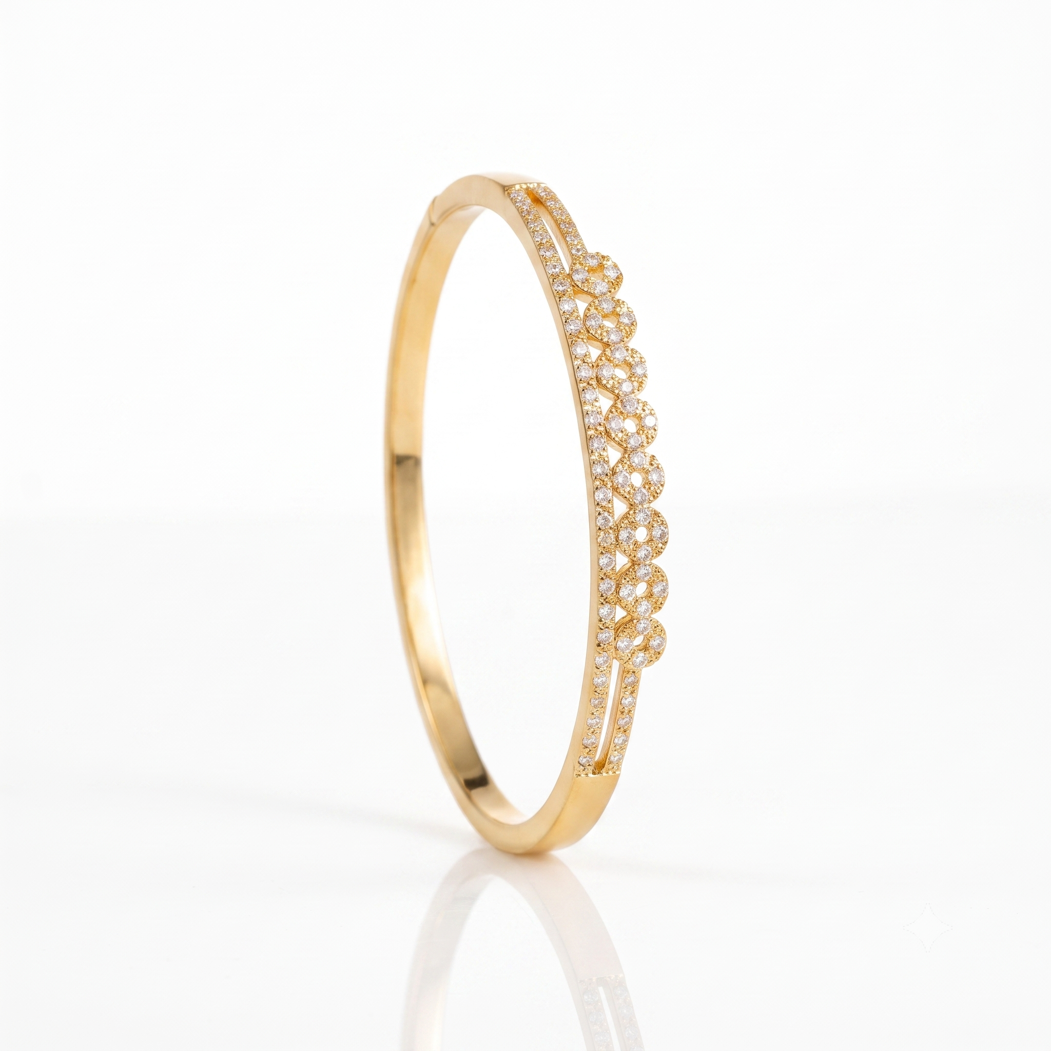 Radiant Halo Bubble Bangle